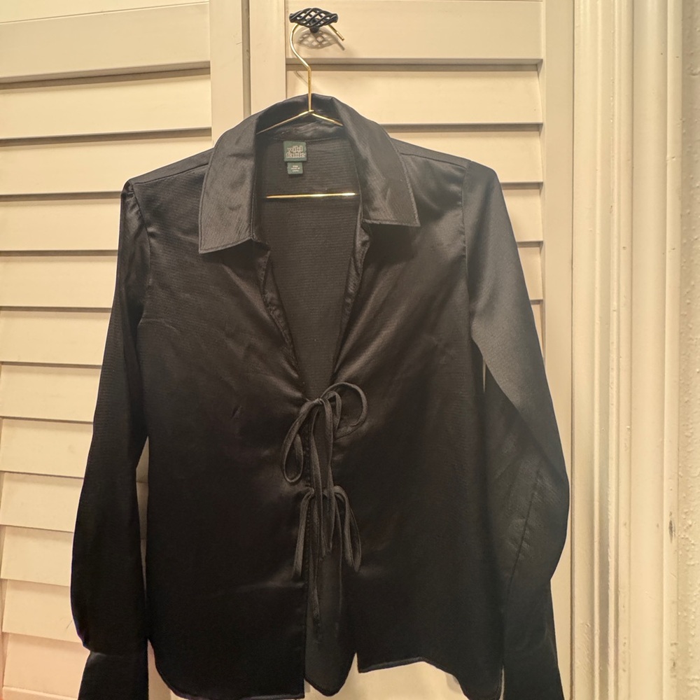Wild Fable Black Satin Blazer